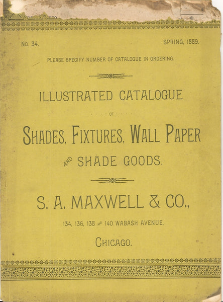 1889 S.A. Maxwell Catalog Wallpaper Shades
