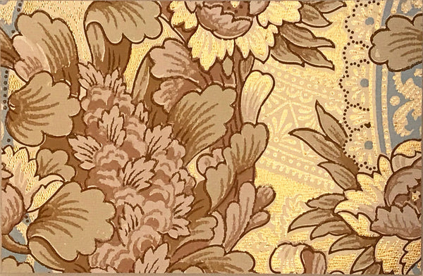 Aesthetic Era Gilt Floral - Mounted Antique Wallpaper Panel-Sold