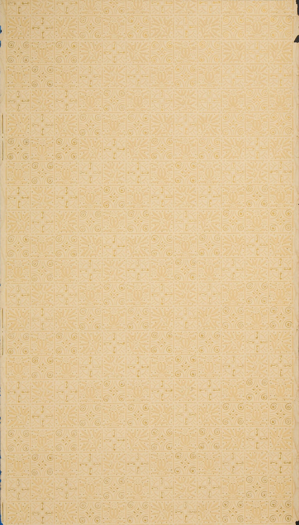 Network of Gilt Decorated Squares/Antique Wallpaper - Bolling & Company