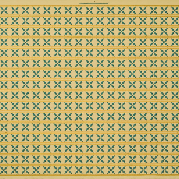 Fine Gridded Pattern of Small Crosses - Antique Wallpaper Remnant