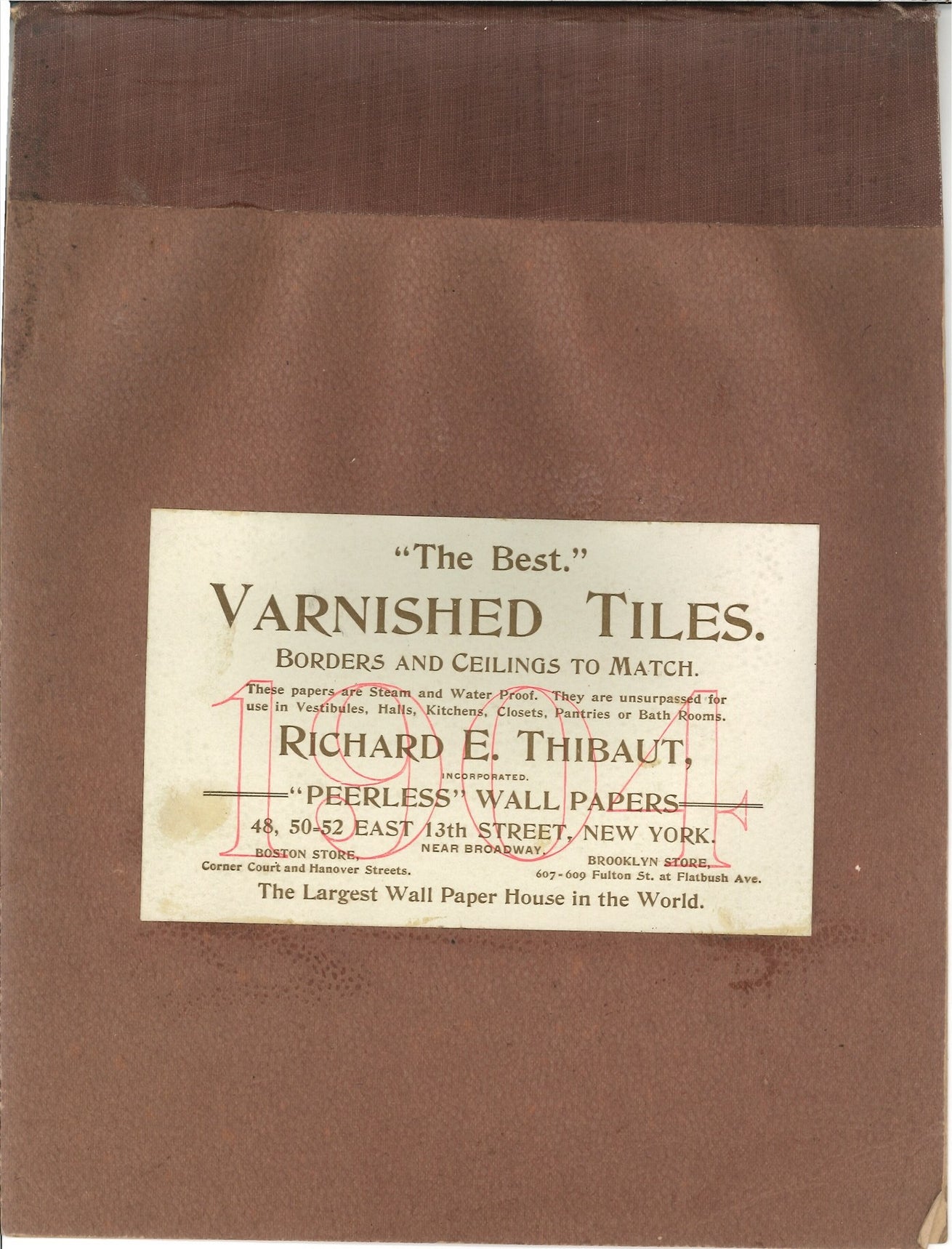 1904 Richard Thibaut Varnished Tiles, Jobber
