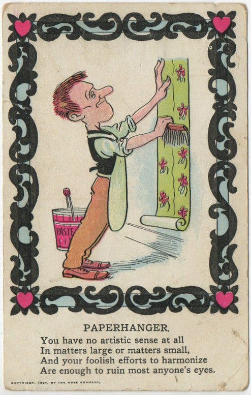 1907 Paperhanger Humorous Card