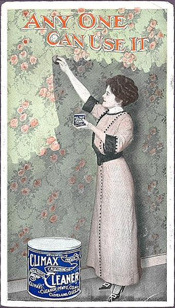 c.1910 Climax Wall Paper Cleaner Postcard