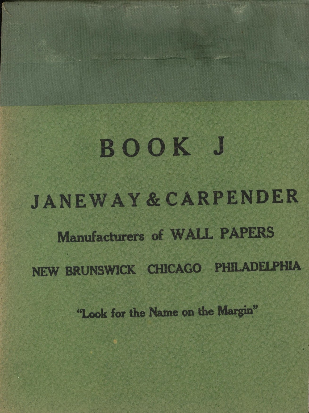 1910s Janeway & Carpender Book J Borders, Manufacturer