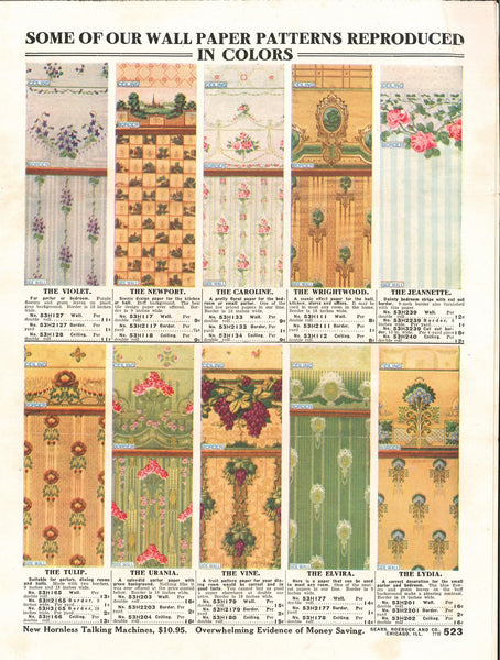 1910s Sears Paint & Wallpaper Cut Sheets