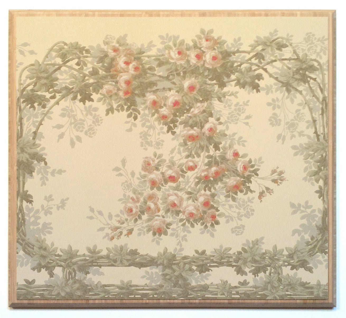"The Briar Rose" Intertwining Vine Frieze - Mounted Antique Wallpaper Panel-Sold