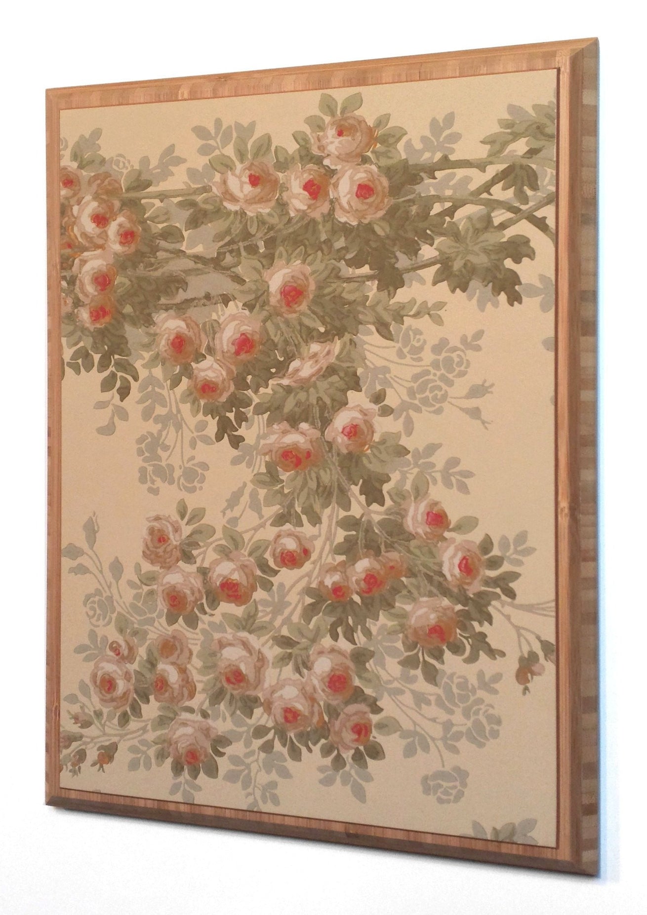 "The Briar Rose" Intertwining Vine Frieze - Mounted Antique Wallpaper Panel - Sold