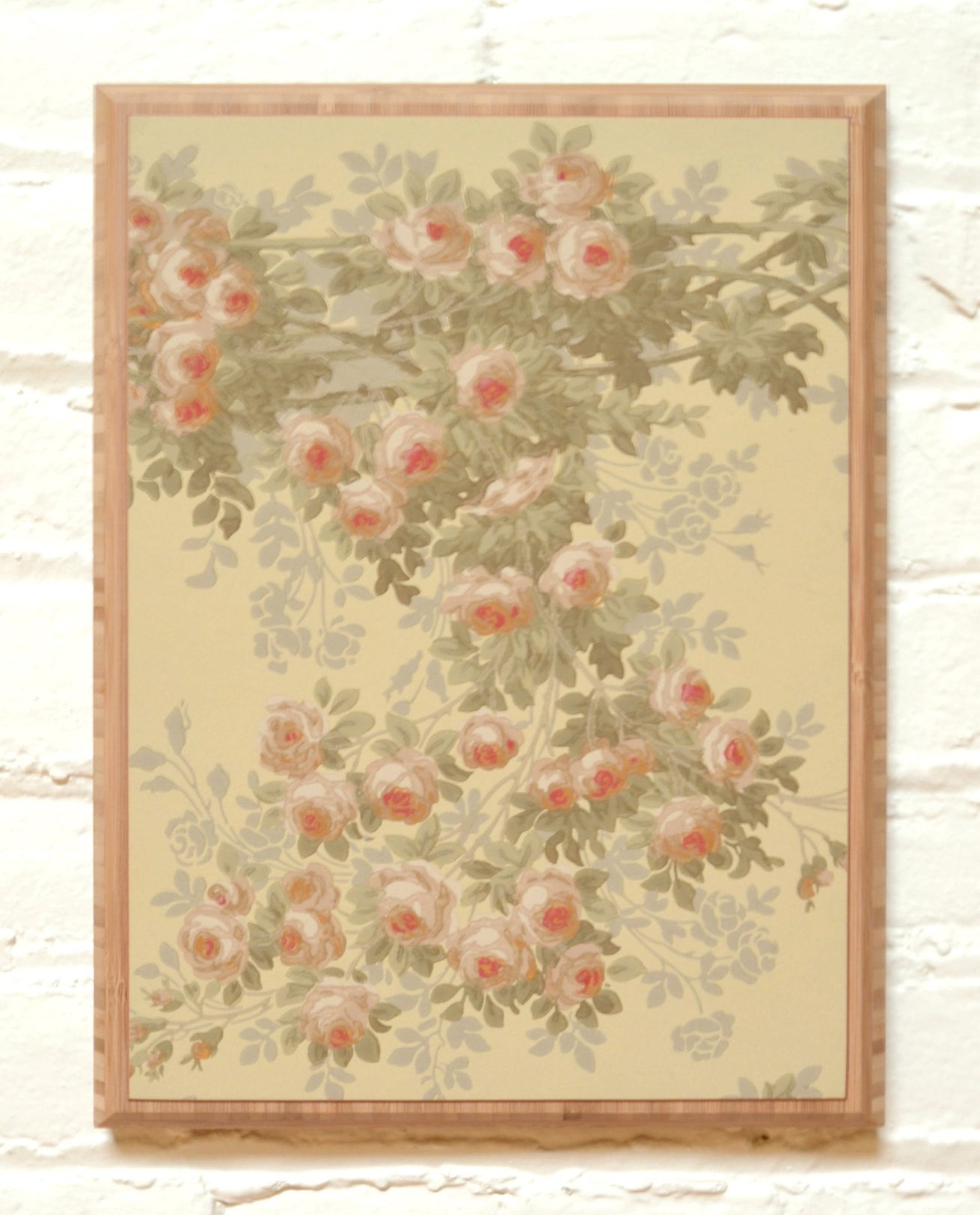 "The Briar Rose" Intertwining Vine Frieze - Mounted Antique Wallpaper Panel - Sold