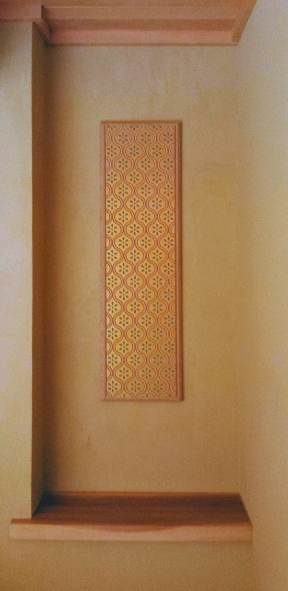 Piscine Gilt Border - Mounted Antique Wallpaper Panel