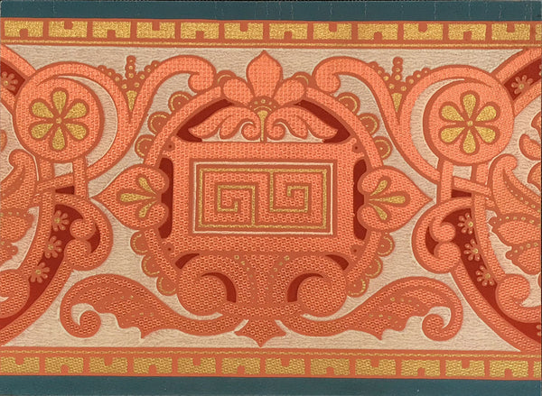 Aesthetic Foliate Border - Mounted Antique Wallpaper Panel