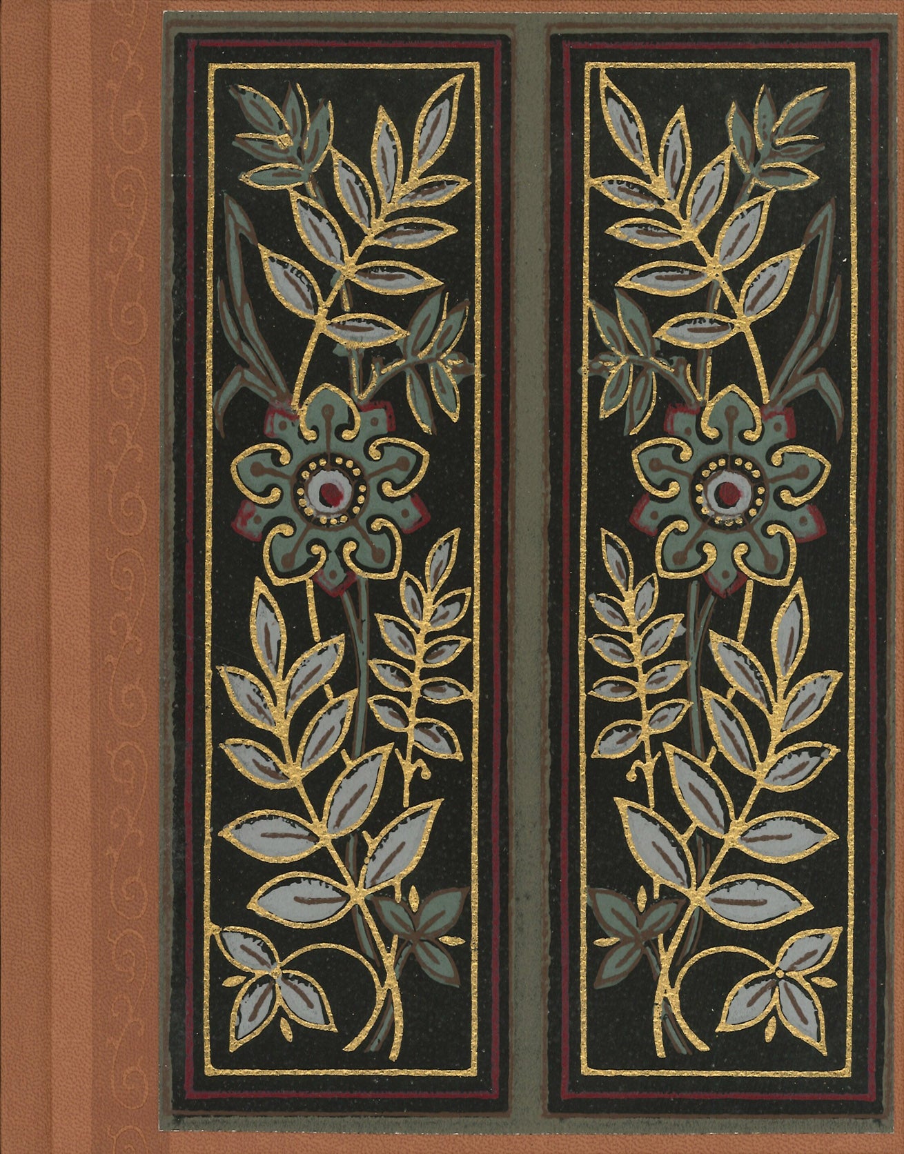 Floral Tile Antique Wallpaper Journal - 7" x 9"