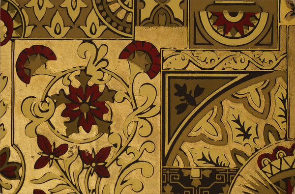 Regal Aesthetic Antique Wallpaper Accent Panel-Flower - SOLD