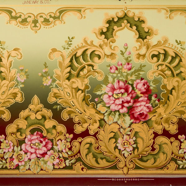 Rococo Frieze - Antique Wallpaper Remnant