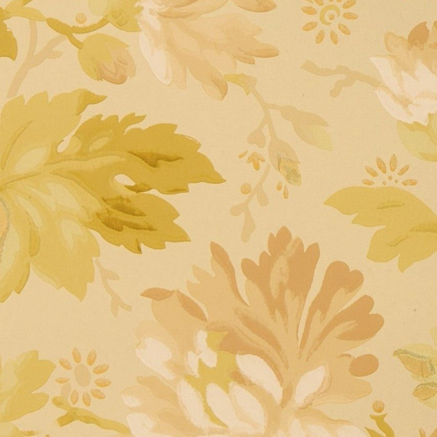 Flowers, Leaves and Branches - Antique Wallpaper Remnant