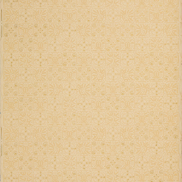 Network of Gilt Decorated Squares/Antique Wallpaper - Bolling & Company