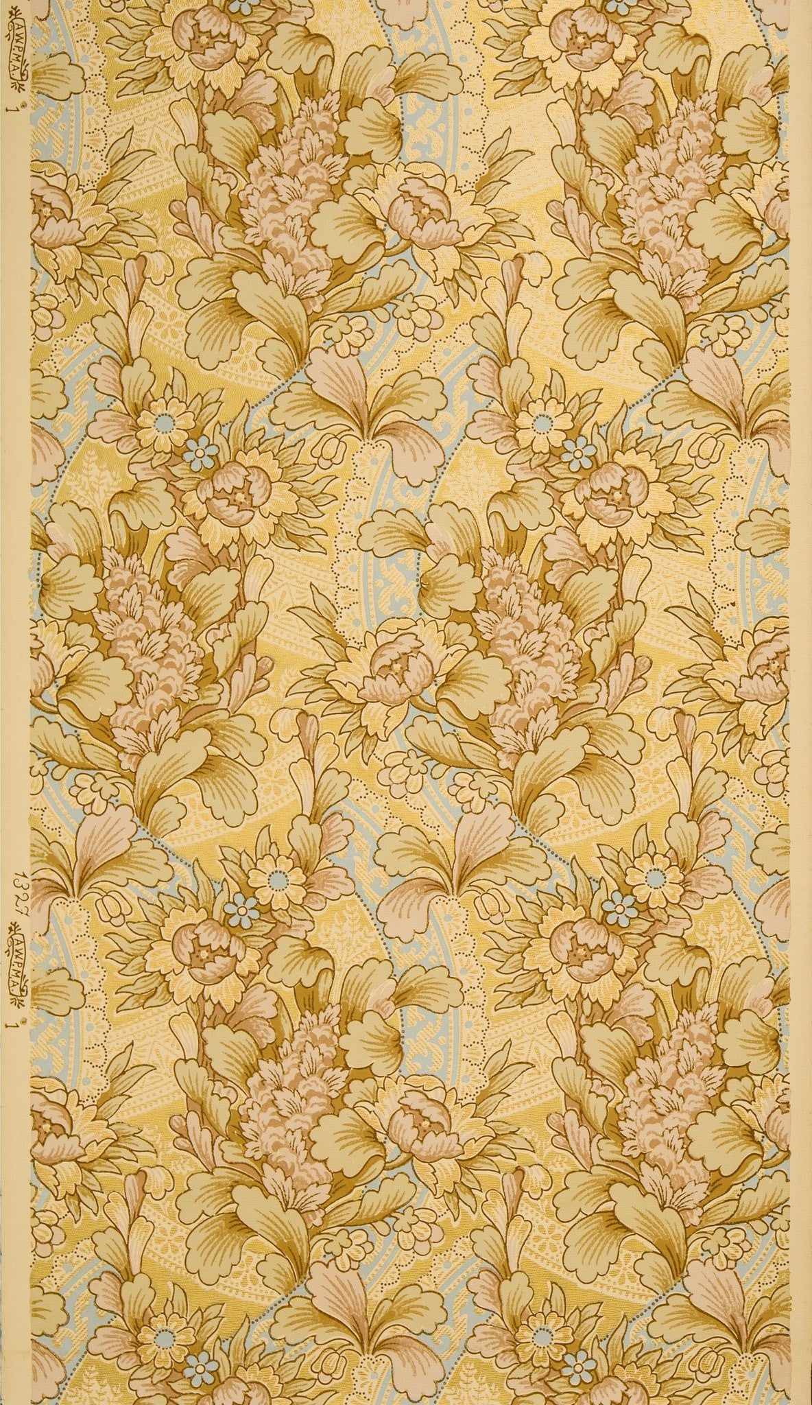 Flowing All-Over Floral/Foliate-Antique Wallpaper - Bolling & Company