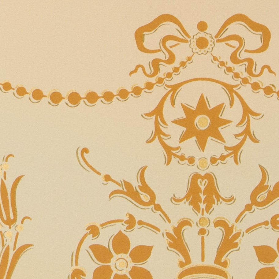 Blended Frieze with Delicate Swags/Florals - Antique Wallpaper Remnant