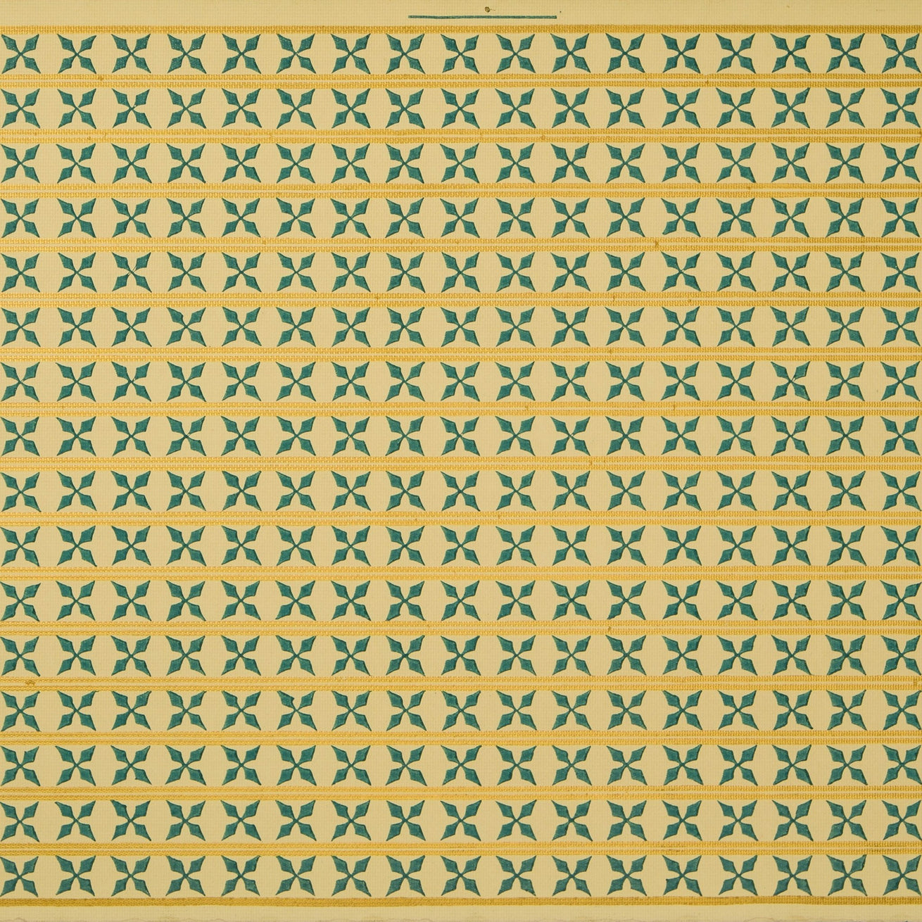 Fine Gridded Pattern of Small Crosses - Antique Wallpaper Remnant