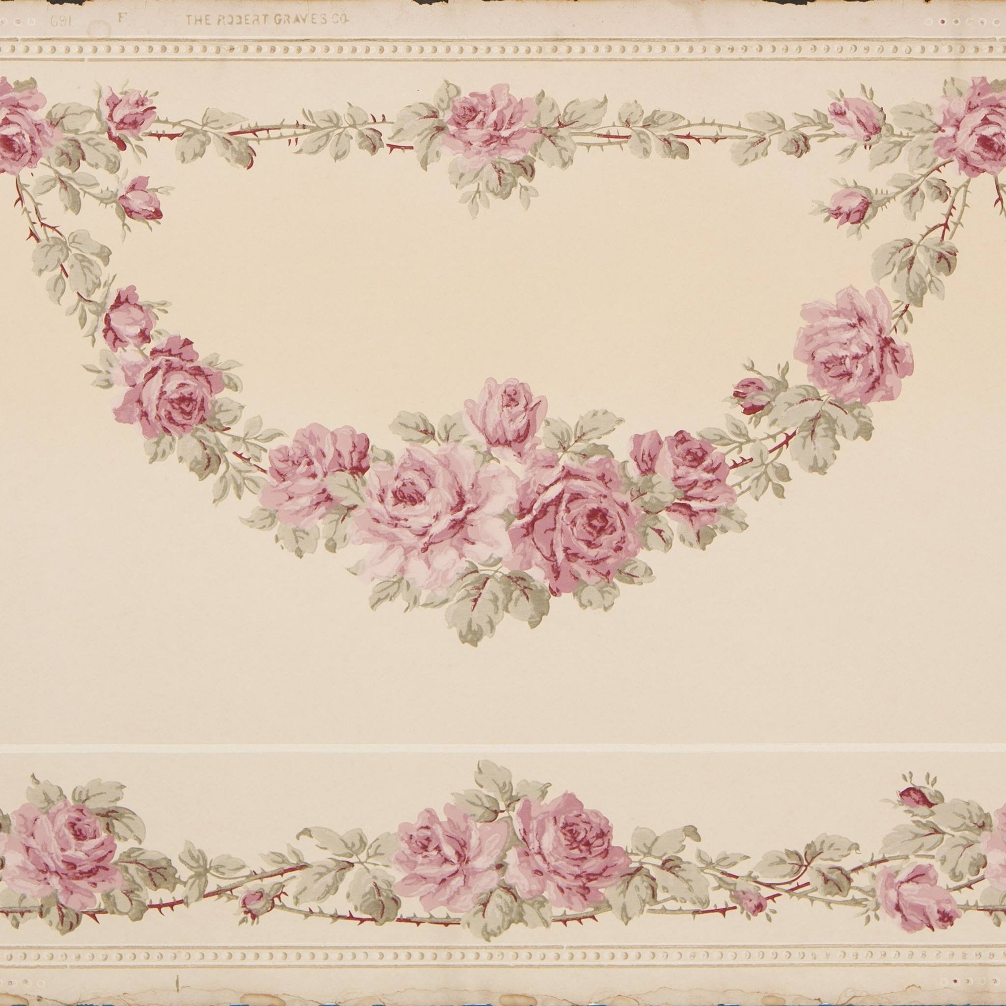 Victorian Rose Wallpaper Border