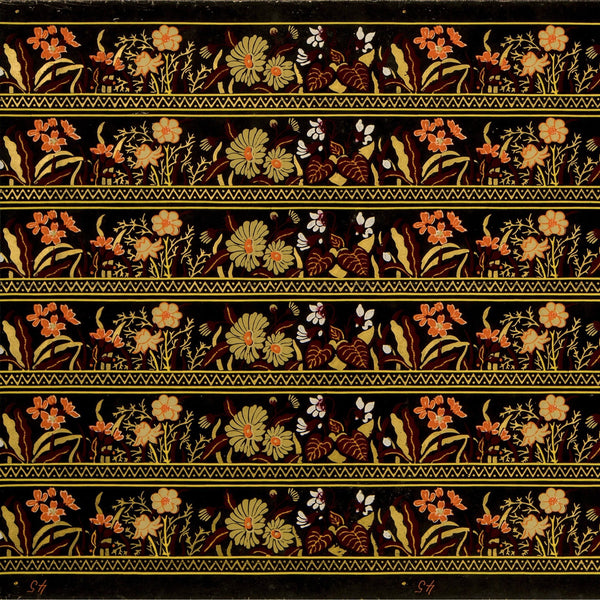 6-Band 3" Stylized Floral Border - Antique Wallpaper Roll